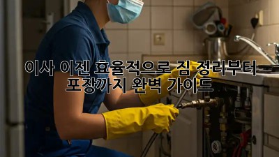 이사, 이젠 효율적으로! 짐 정리부터 포장까지 완벽 가이드